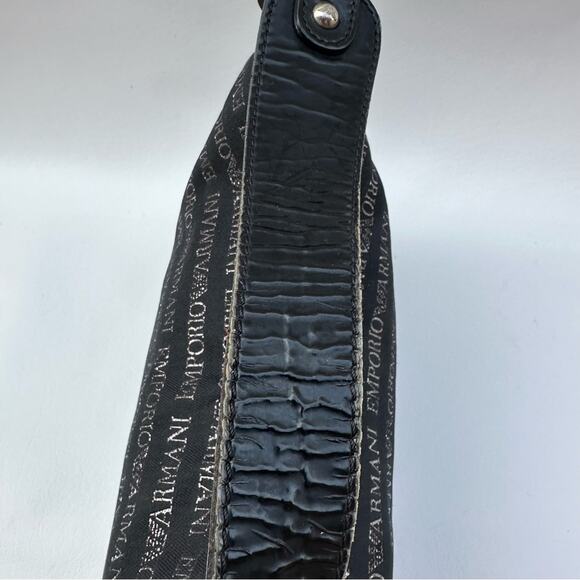 ARMANI EMPORIO shoulder bag in black with silver lettering - Picture 10 of 10
